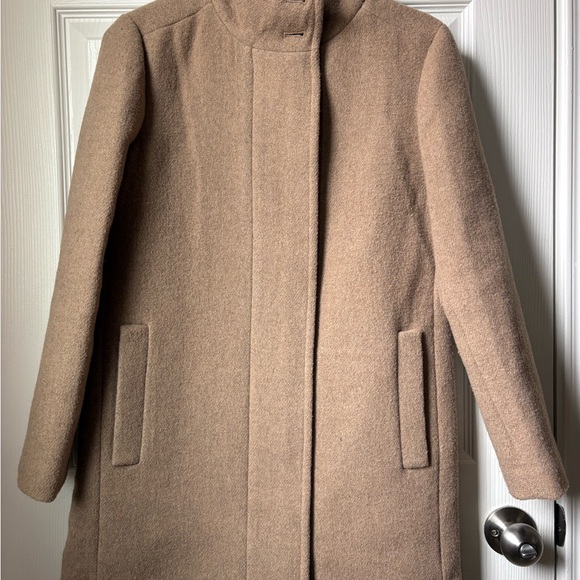 J. Crew Factory Petite Button Neck City Coat - Picture 2 of 5